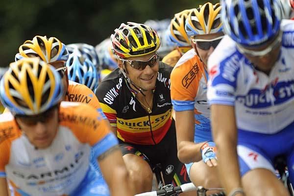 Tom Boonen (Quick Step) sits in the peloton during the stage.
