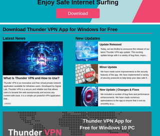 ThunderVPN supposed website