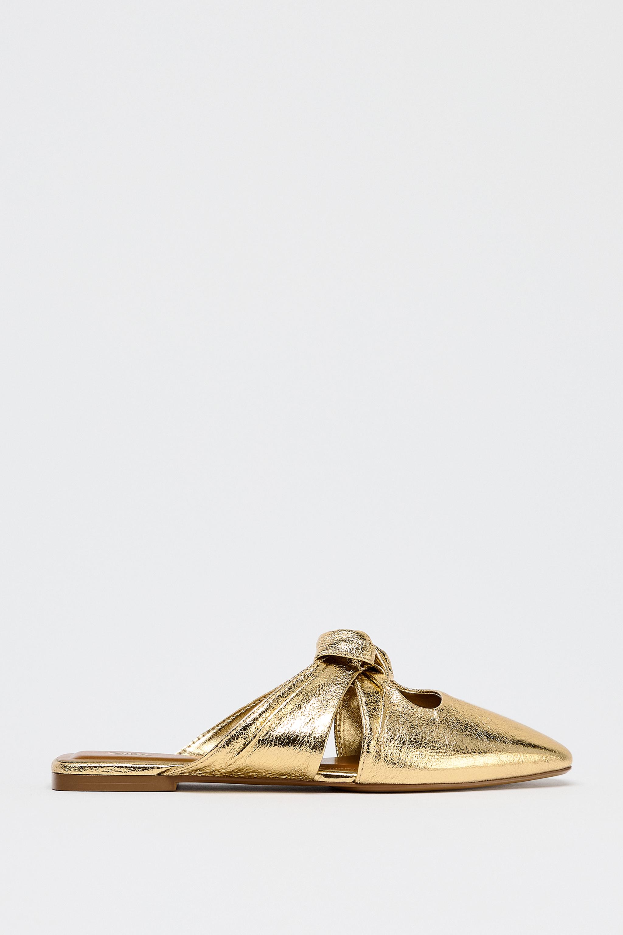 Metallic Mule With Knot