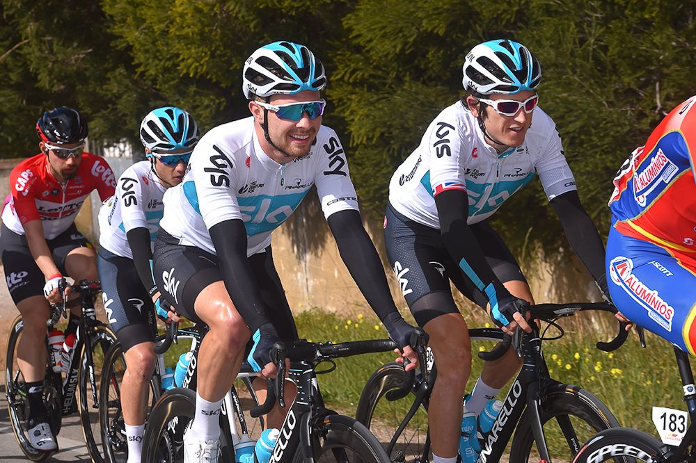 Team Sky's Owain Doull and Geraint Thomas