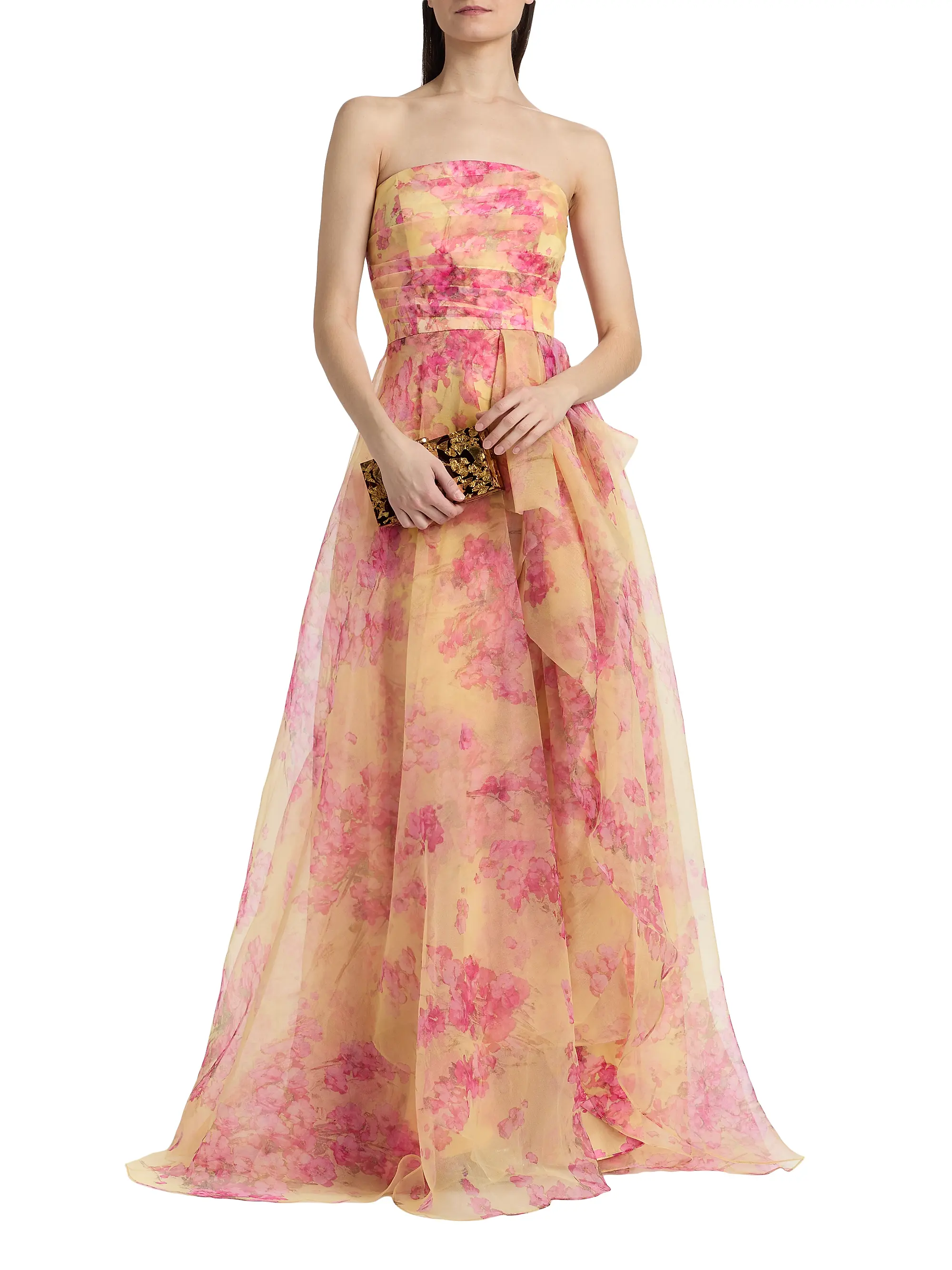 Fahreta Organza Strapless Gown