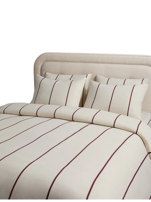 Pinstripe Linen Cotton Duvet Cover by Sarah Sherman Samuel
