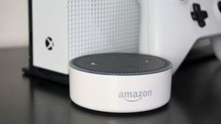 Amazon Echo speaker with an Xbox Series S
