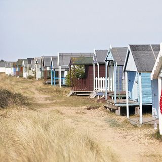 beach row huts