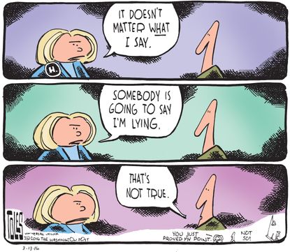Political Cartoon U.S. Hillary Voters