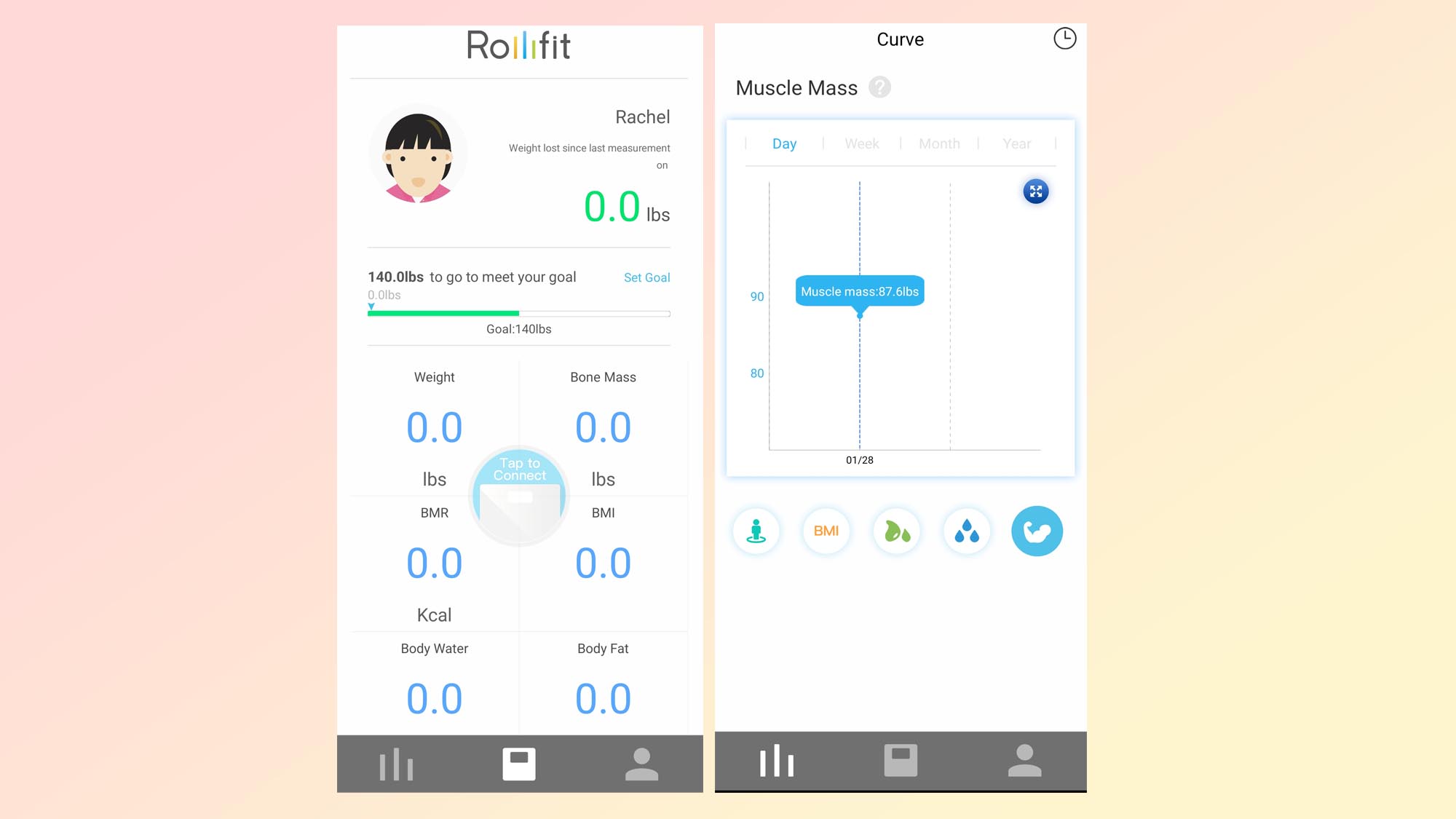 A screenshot from the Rollifit app