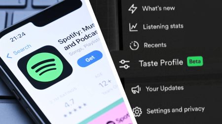 The Spotify app store listing next to the new Taste Profile feature