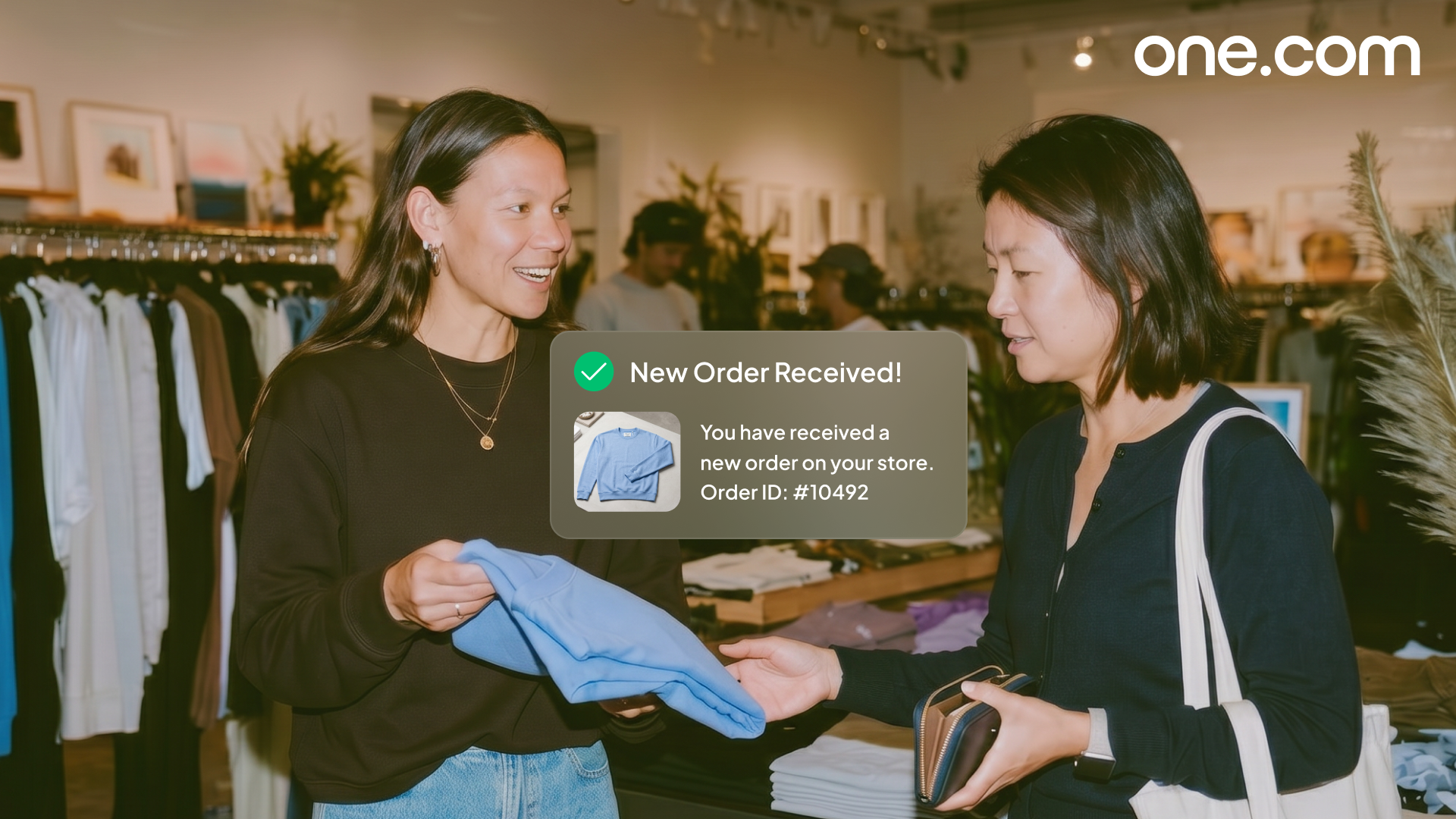 Promotional image showing Aida Website Builder features
