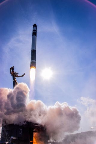 A Rocket Lab Electron rocket launched the company's first commercial mission, nicknamed