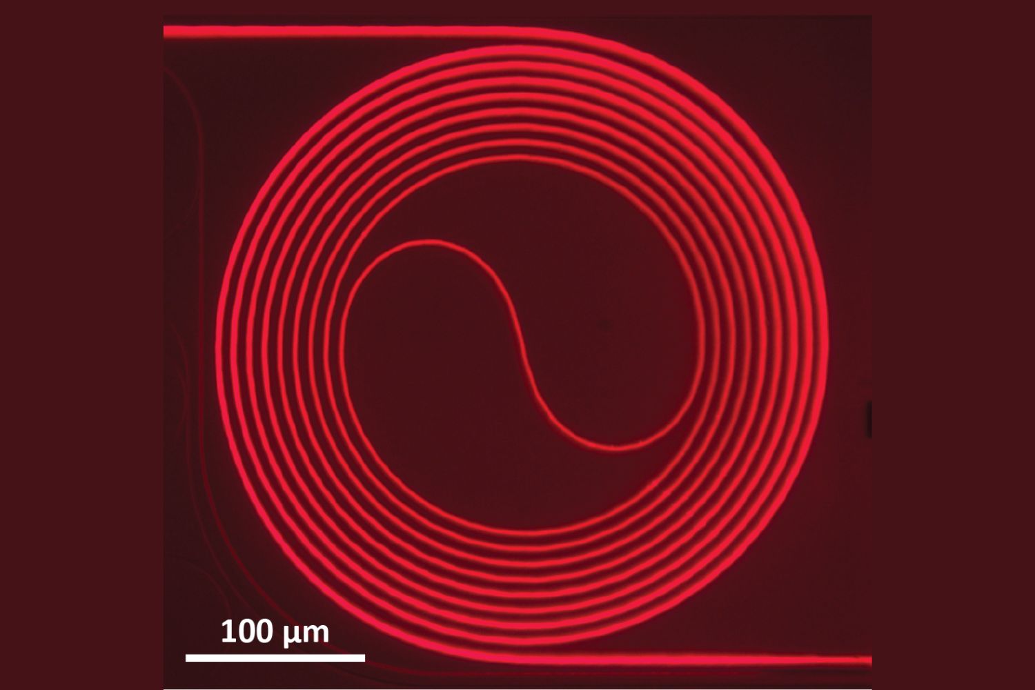 Circular pattern of vortexes within the crystals surface