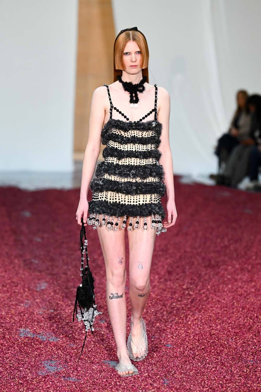 on the runway at London Fashion Week AW23
