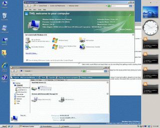 Vista desktop during Tom's Hardware Guide's review. You can notice the lack of transparency from the non-Aero desktop.