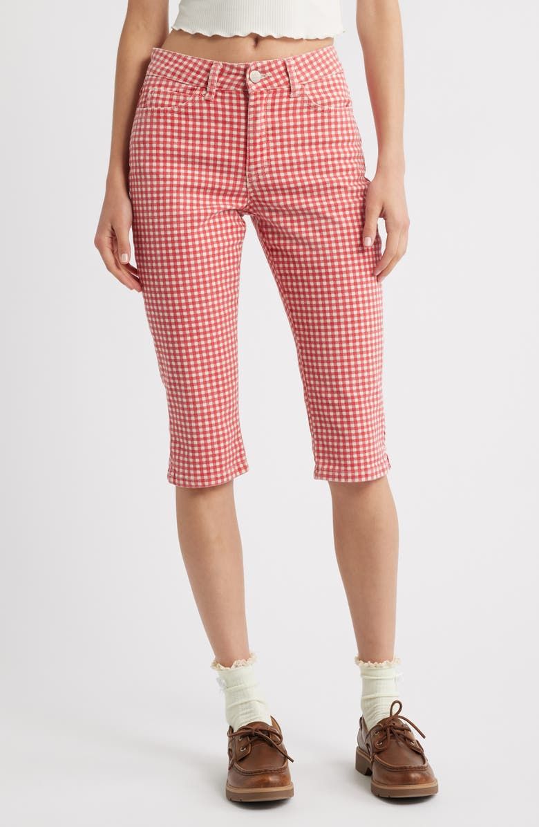 Gingham Capri Jeans