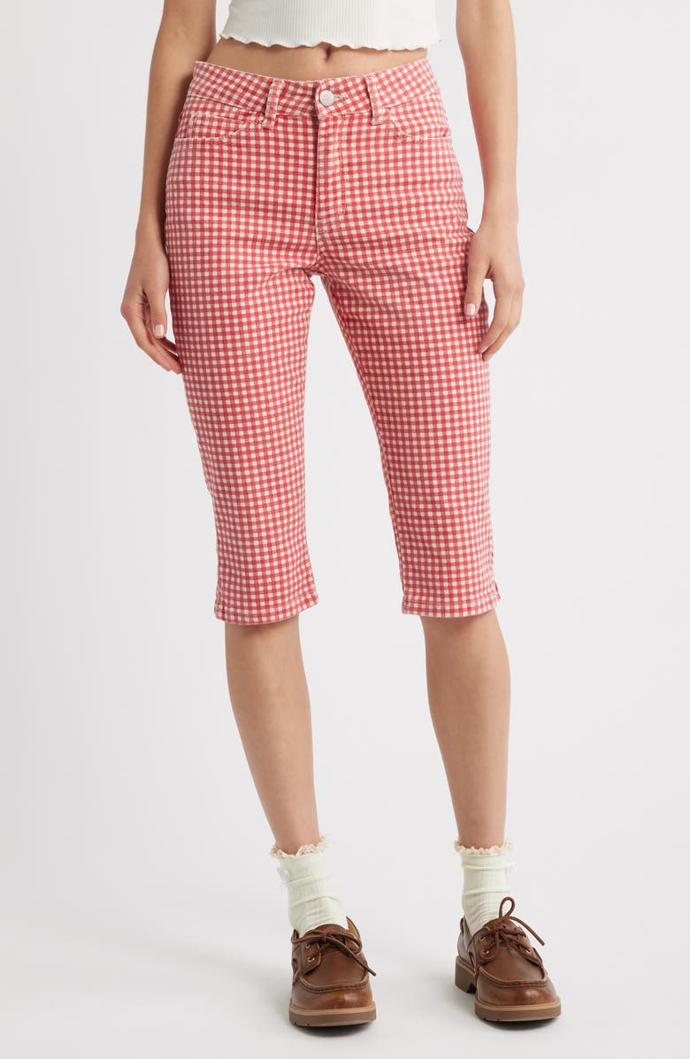 Gingham Capri Jeans