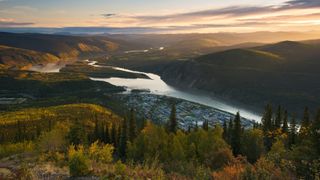Aerial view of the Yukon River, Canada