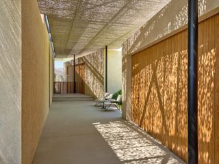covered external walkway at Madison Desert Club