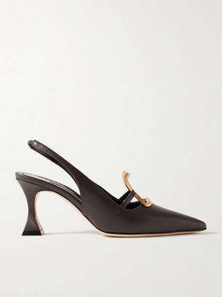 Nikkal 70 Leather Slingback Pumps