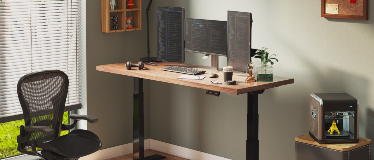 FlexiSpot E7 frame + Bamboo series standing desk | TechRadar