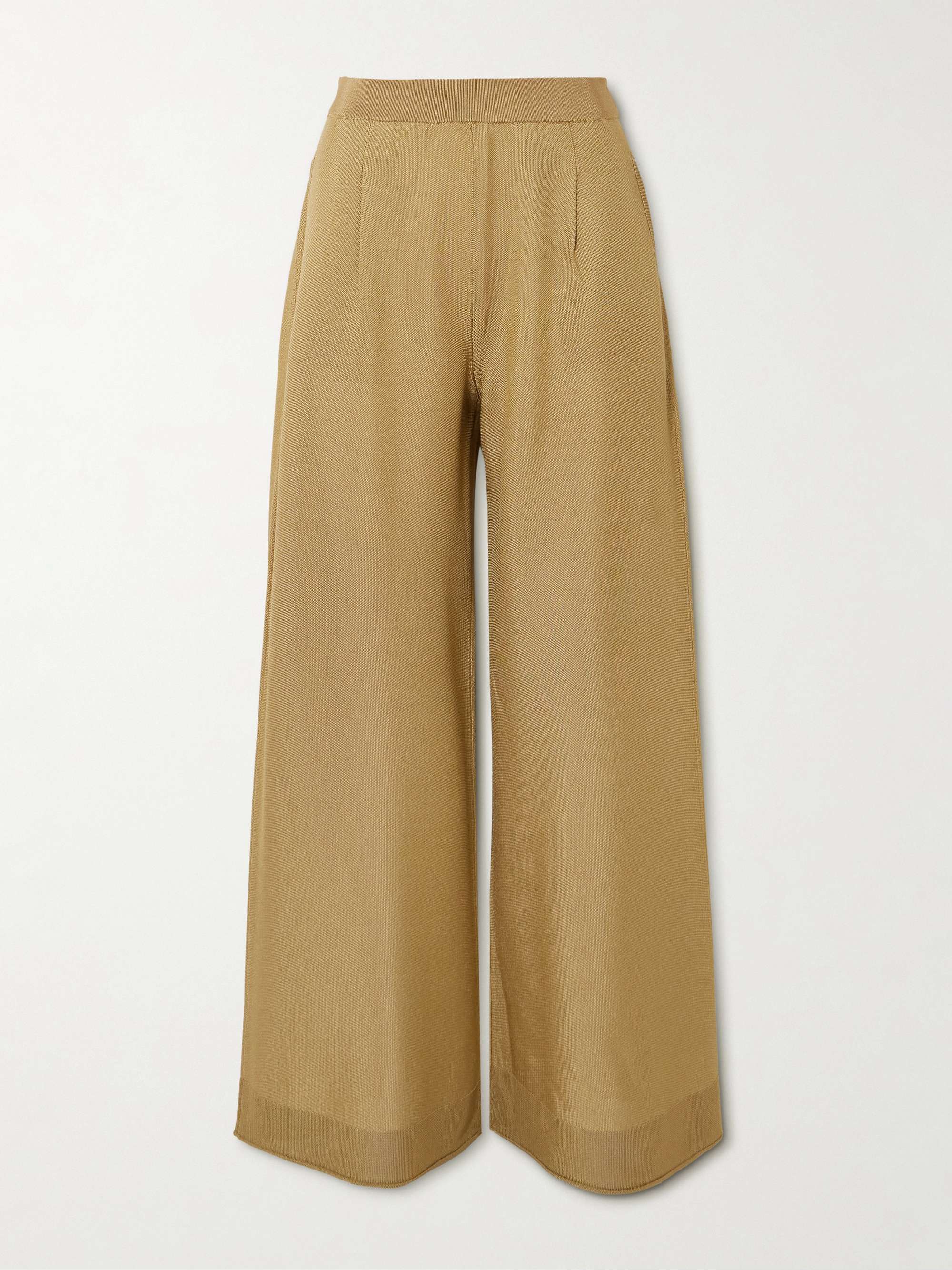 Gordon Stretch-Knit Wide-Leg Pants