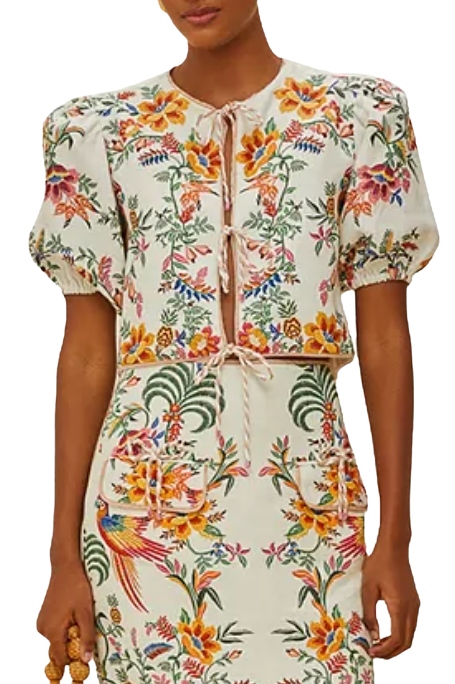 Delicate Forest Scarves Blouse
