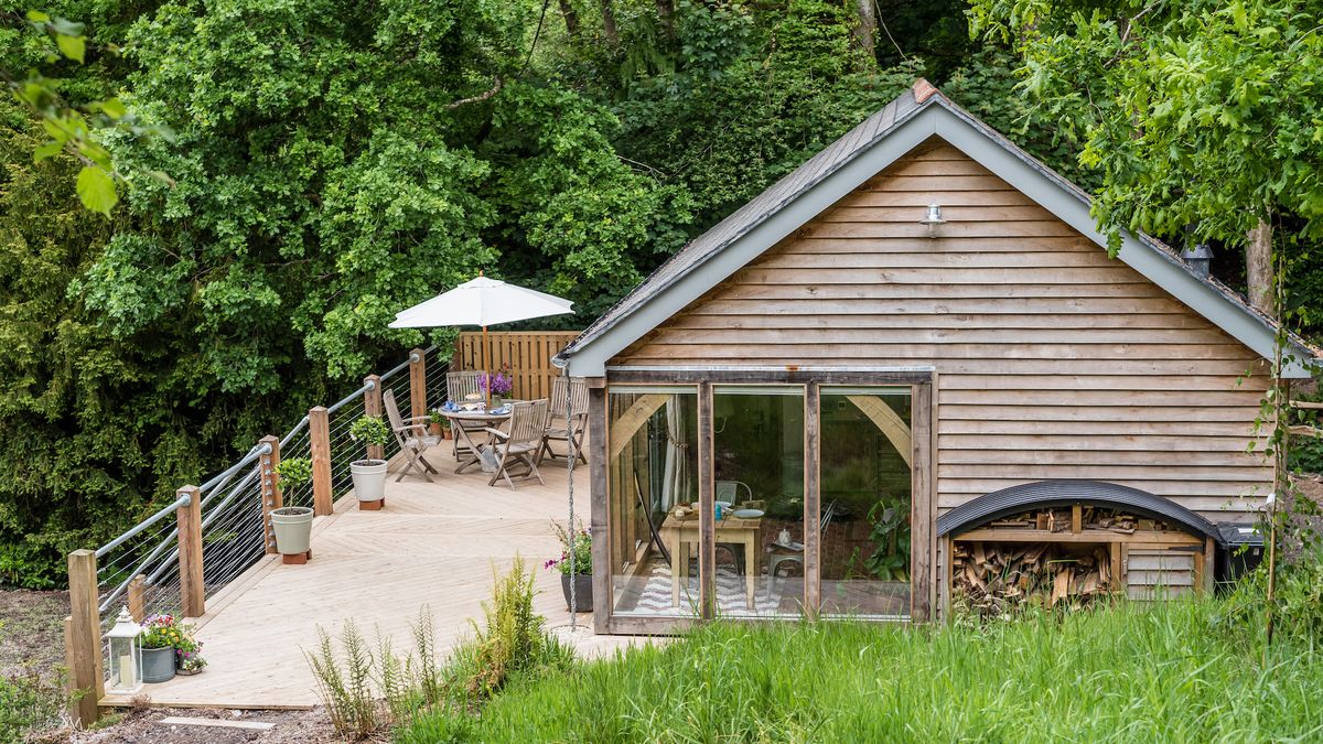 tiny oak frame house build DIY