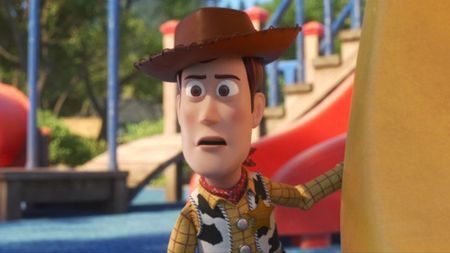 Woody in Toy Story 4 looking a bit confused. 