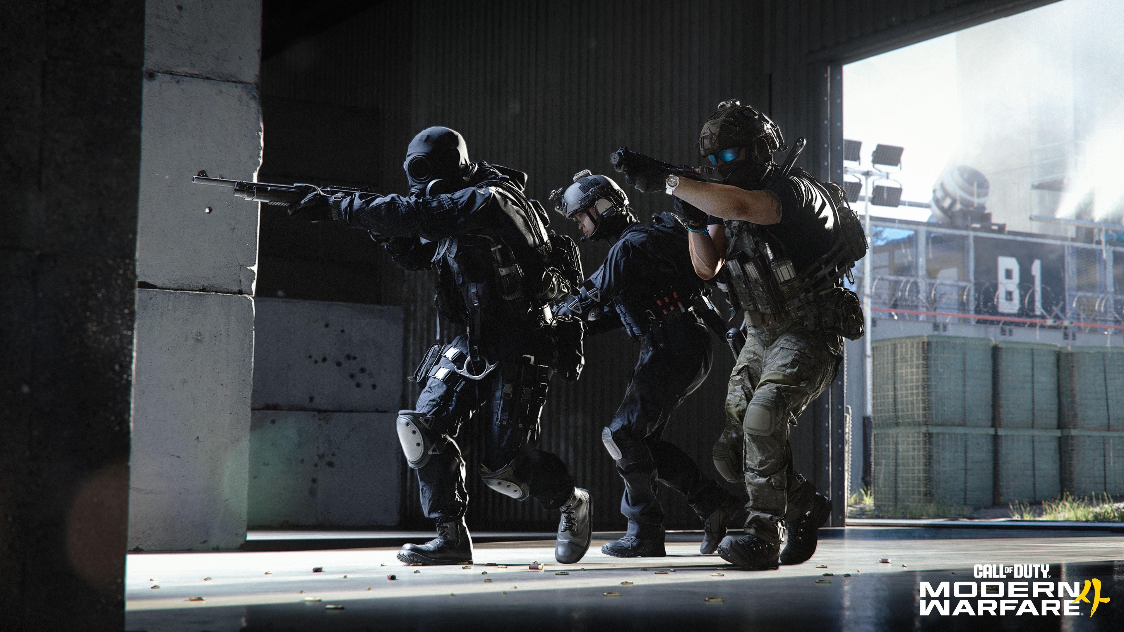 Call of Duty: Modern Warfare 4 introduces the new dynamic map, Kill Block, with rotating slabs that change the scenery of the arena every round.
