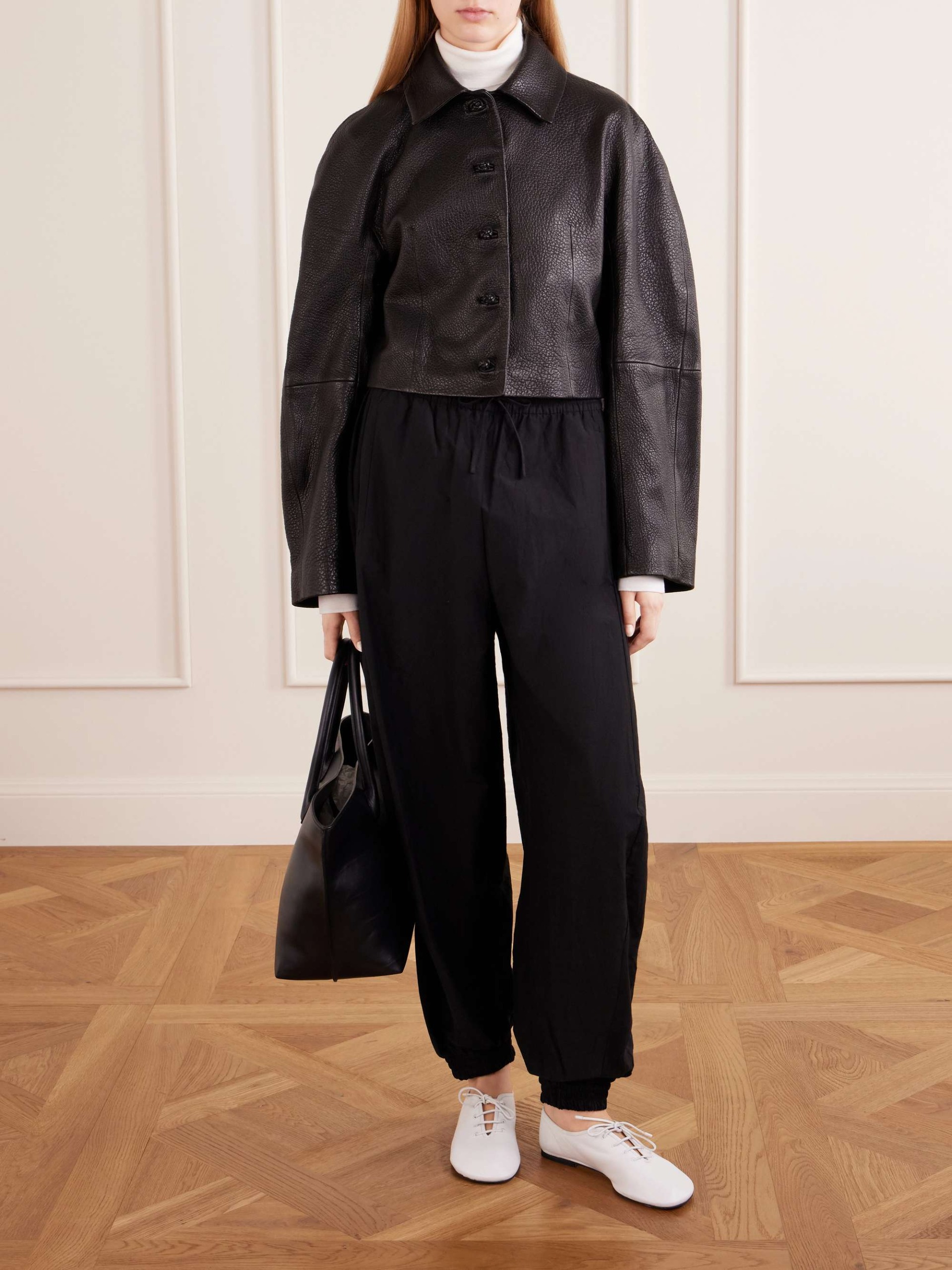 Cotton-Blend Seersucker Balloon Pants