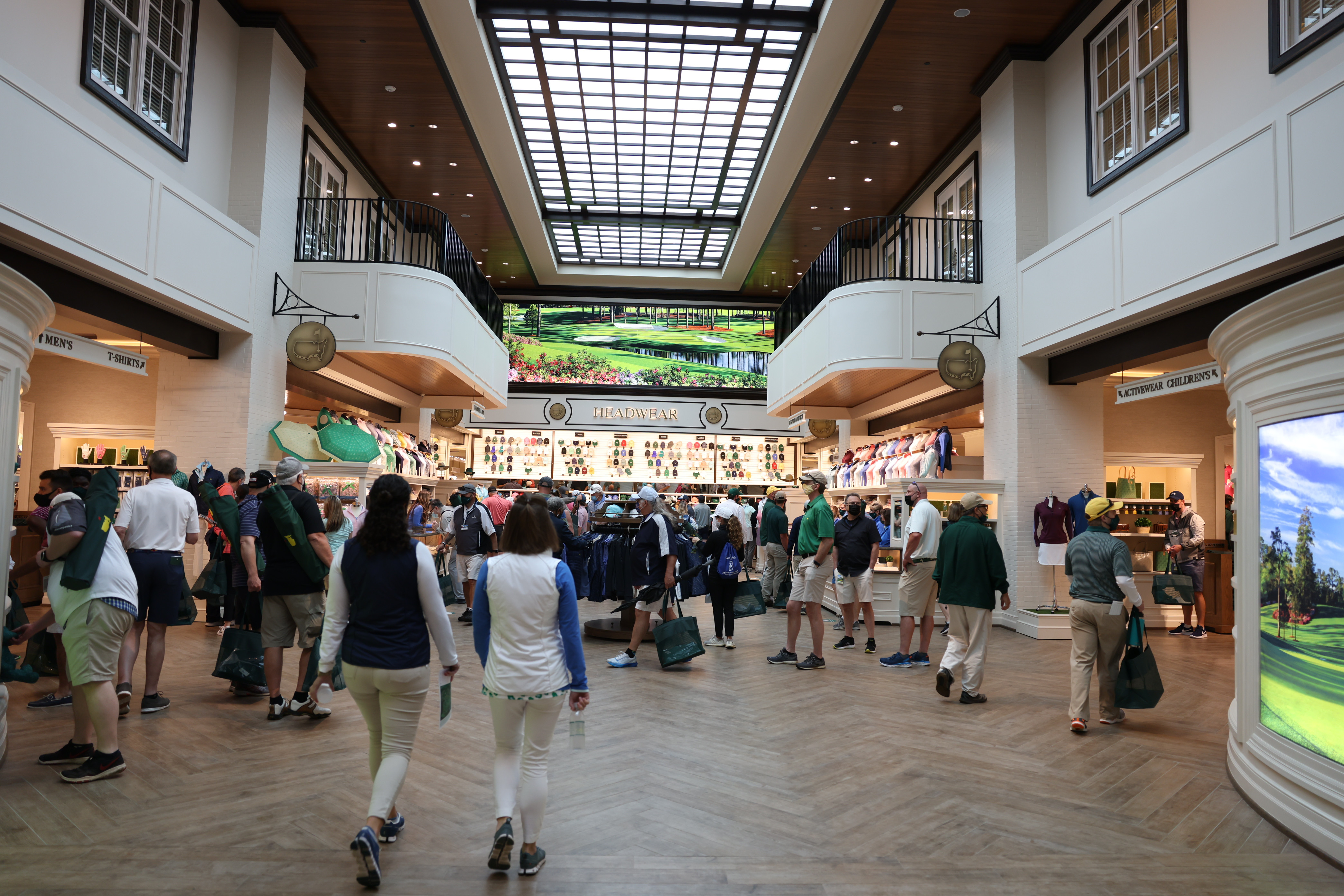 View of gift shop during Saturday play at Augusta National GC. Augusta