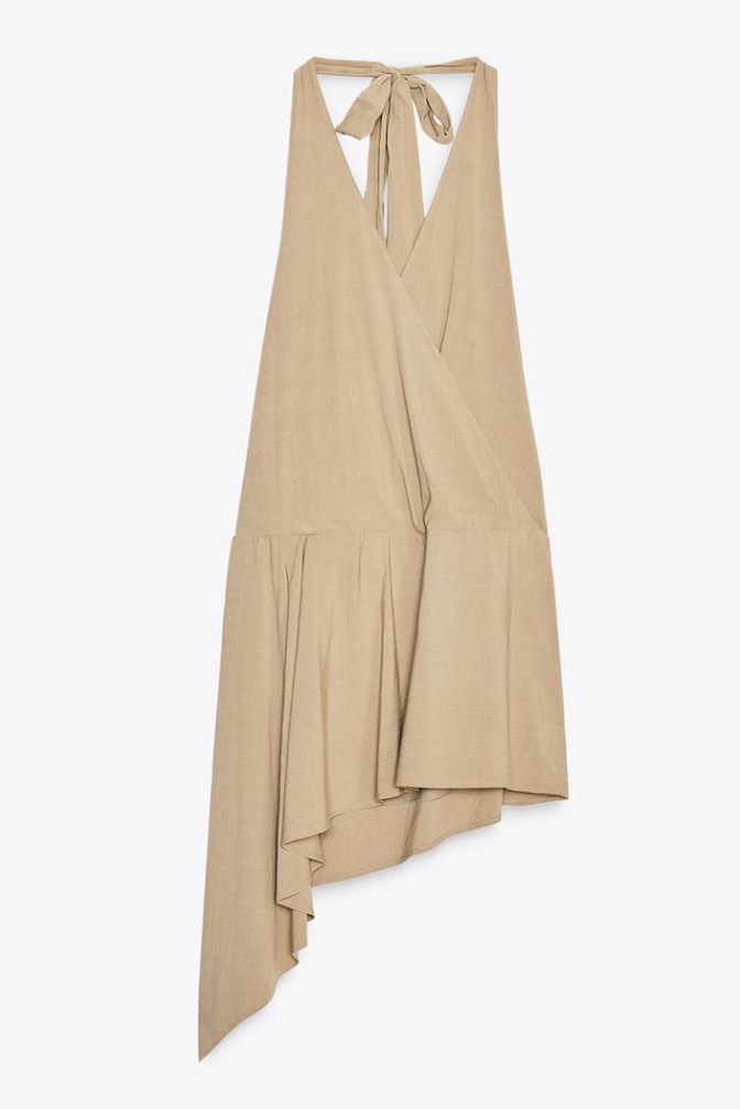 ZARA, Flowy Halter Short Dress