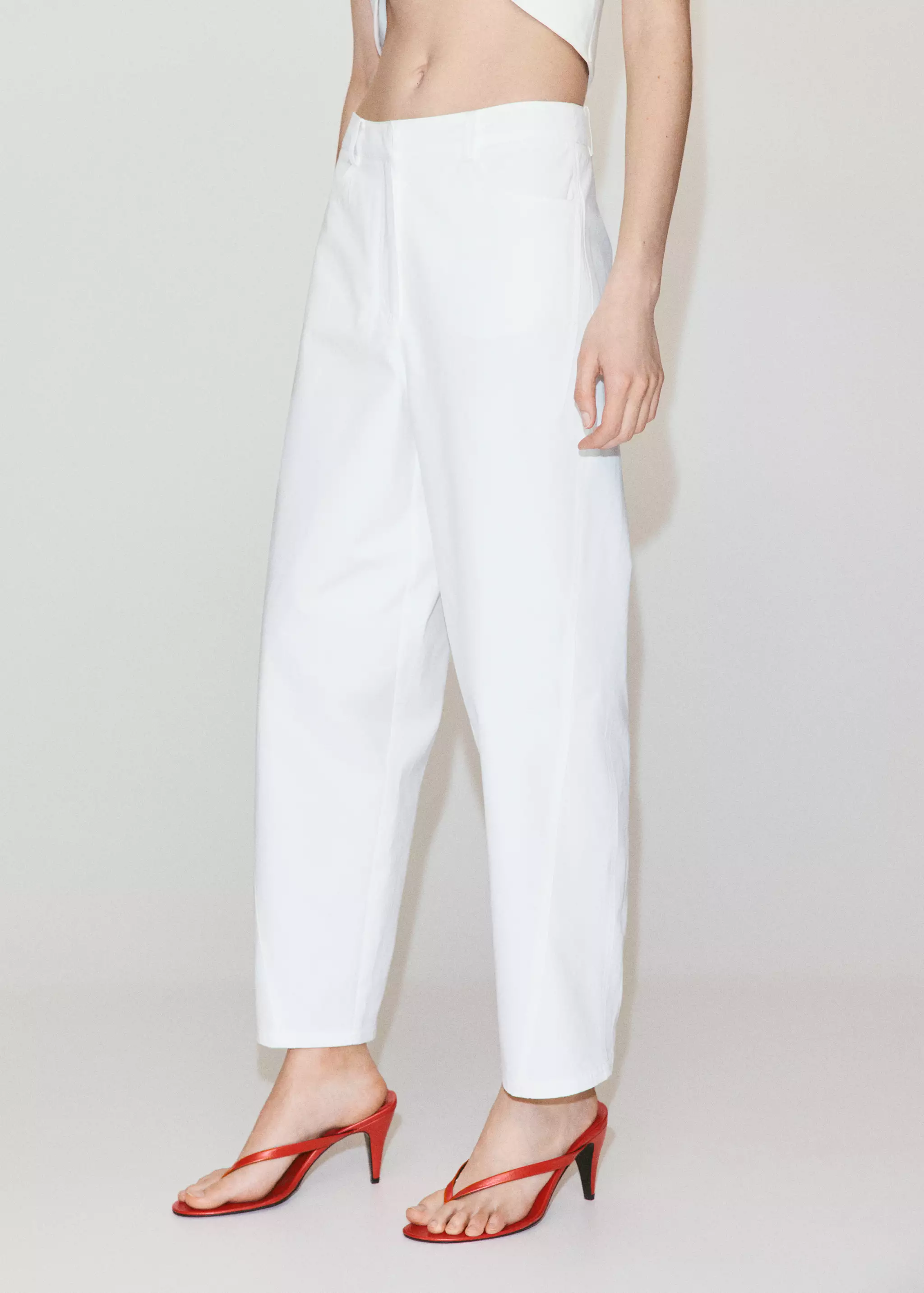 High-Waisted Balloon Trousers - Women | Mango United Kingdom