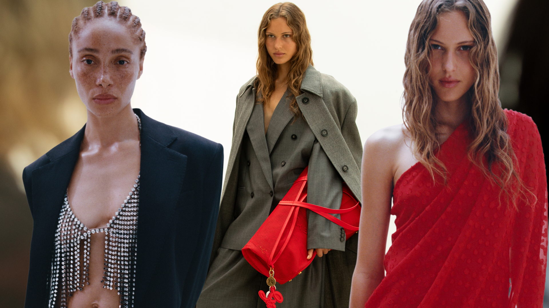 three models wearing the H&amp;M x Stella McCartney collaboration