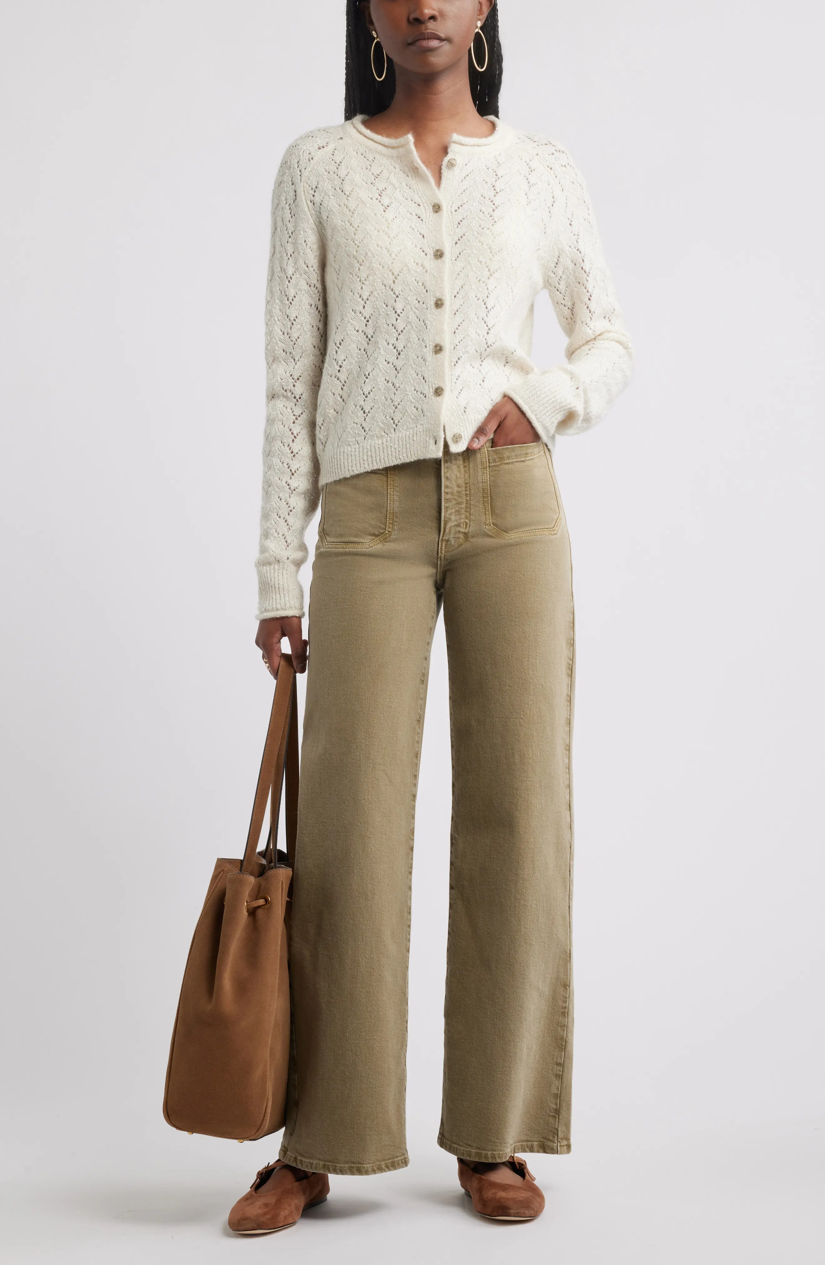 Treasure & Bond, Nep Pointelle Cardigan