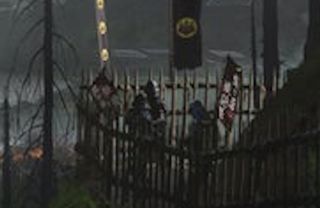 Assassin's Creed Shadows concept art showing Sekigahara Teppotai flag (detail)