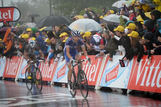 Thibaut Pinot (FDJ) arrives in G&eacute;rardmer