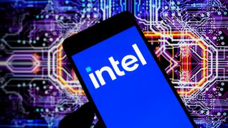 The Intel Corporation logo is being displayed on a smart phone in this photo illustration in Brussels, Belgium, on January 28, 2024. (Photo illustration by Jonathan Raa/NurPhoto via Getty Images)