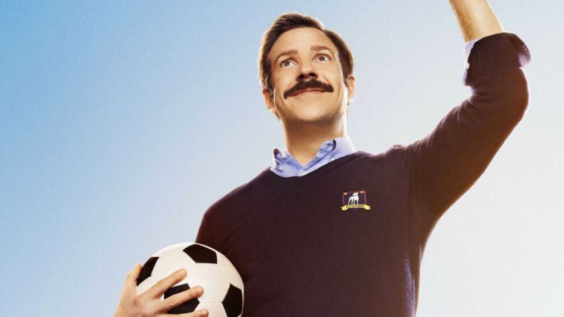 An image of Ted Lasso, from the Apple TV Plus show.