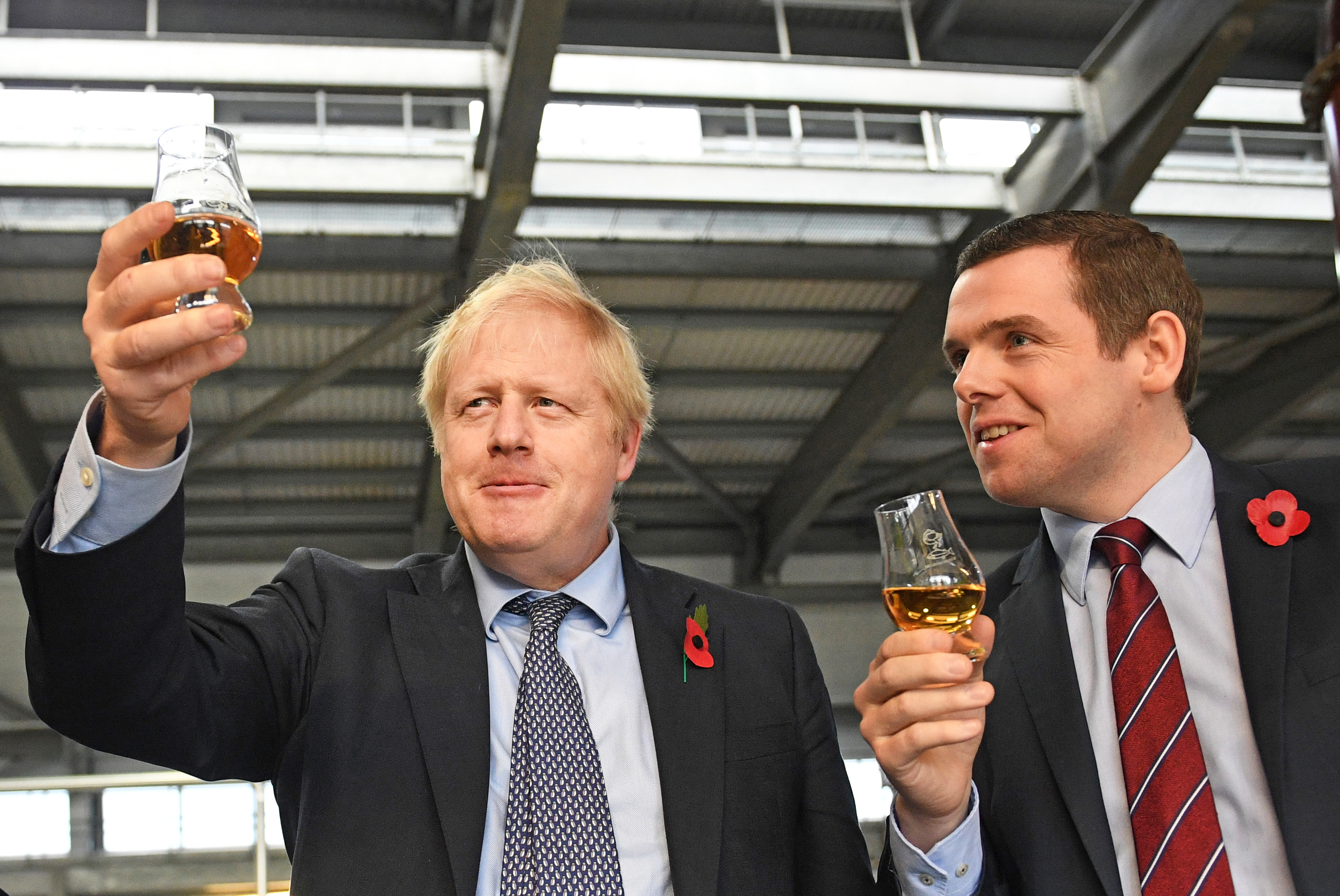 Boris Johnson and Douglas Ross, Scottish Conservative leader