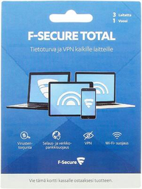 F-Secure Total (5 laitetta) | 109,90 € 49,00 € | 55 % | Verkkokauppa.com