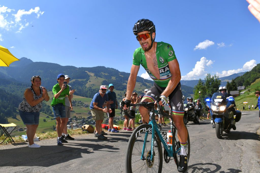 Peter Sagan went on the attack for more green jersey points
