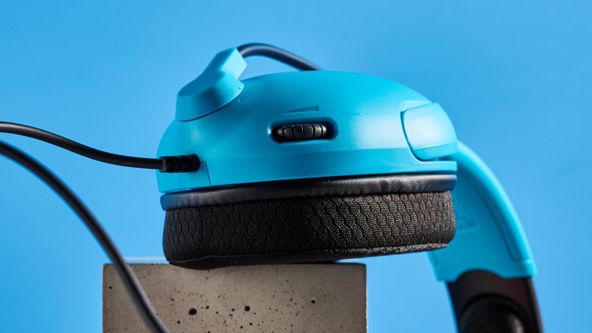A blue and red Turtle Beach Airlite Fit wired gaming headset for the Nintendo Switch
