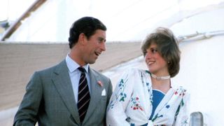 the prince and princess of wales leave gibraltar on the royal yacht britannia for their honeymoon cruise, 31st july 1981 the princess wears a donald campbell dress photo by jayne fincherprincess diana archivegetty images