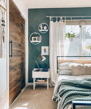 bedroom with target decor