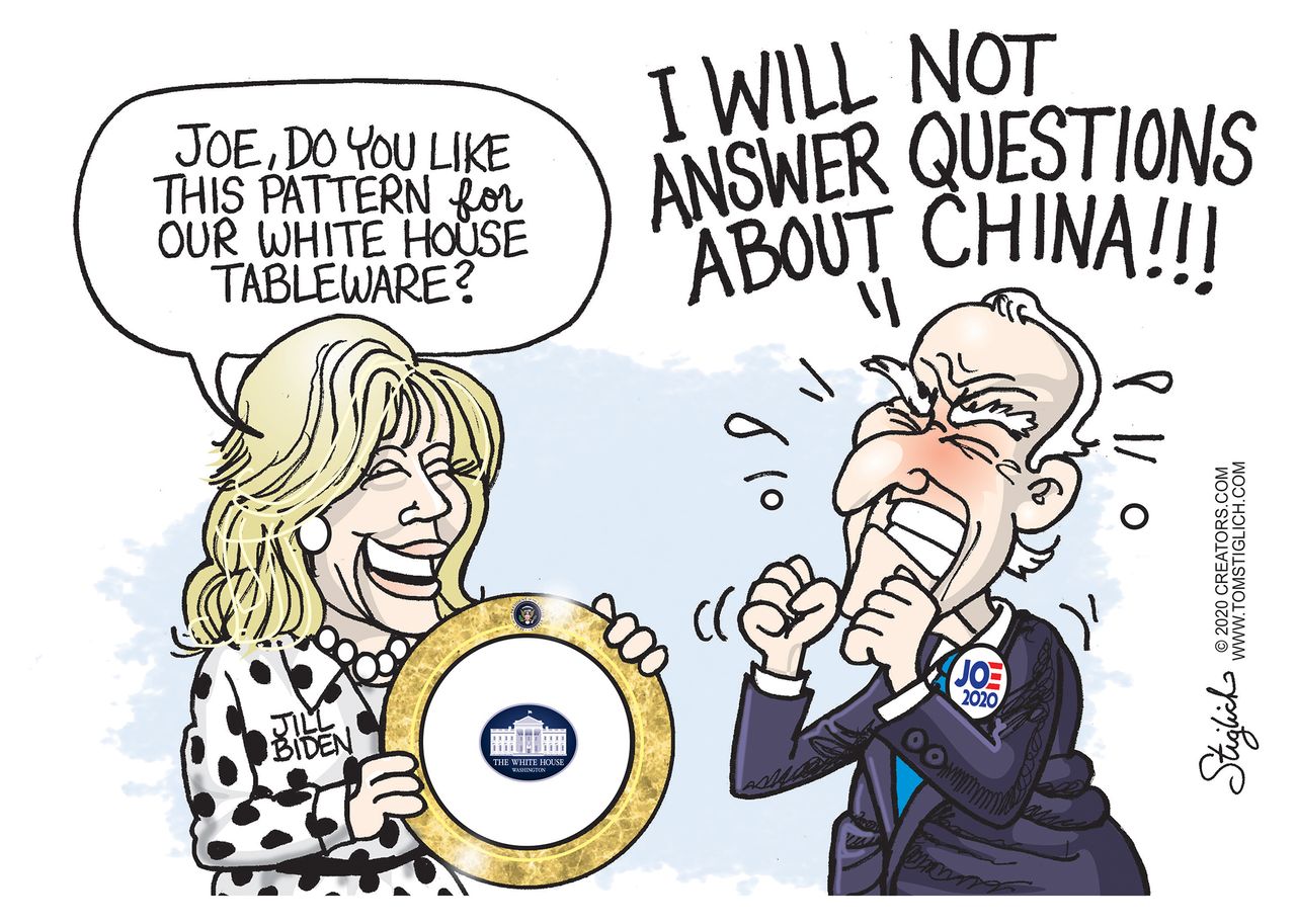 Political Cartoon U.S. Biden China