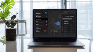 IVPN client working on a Windows laptop