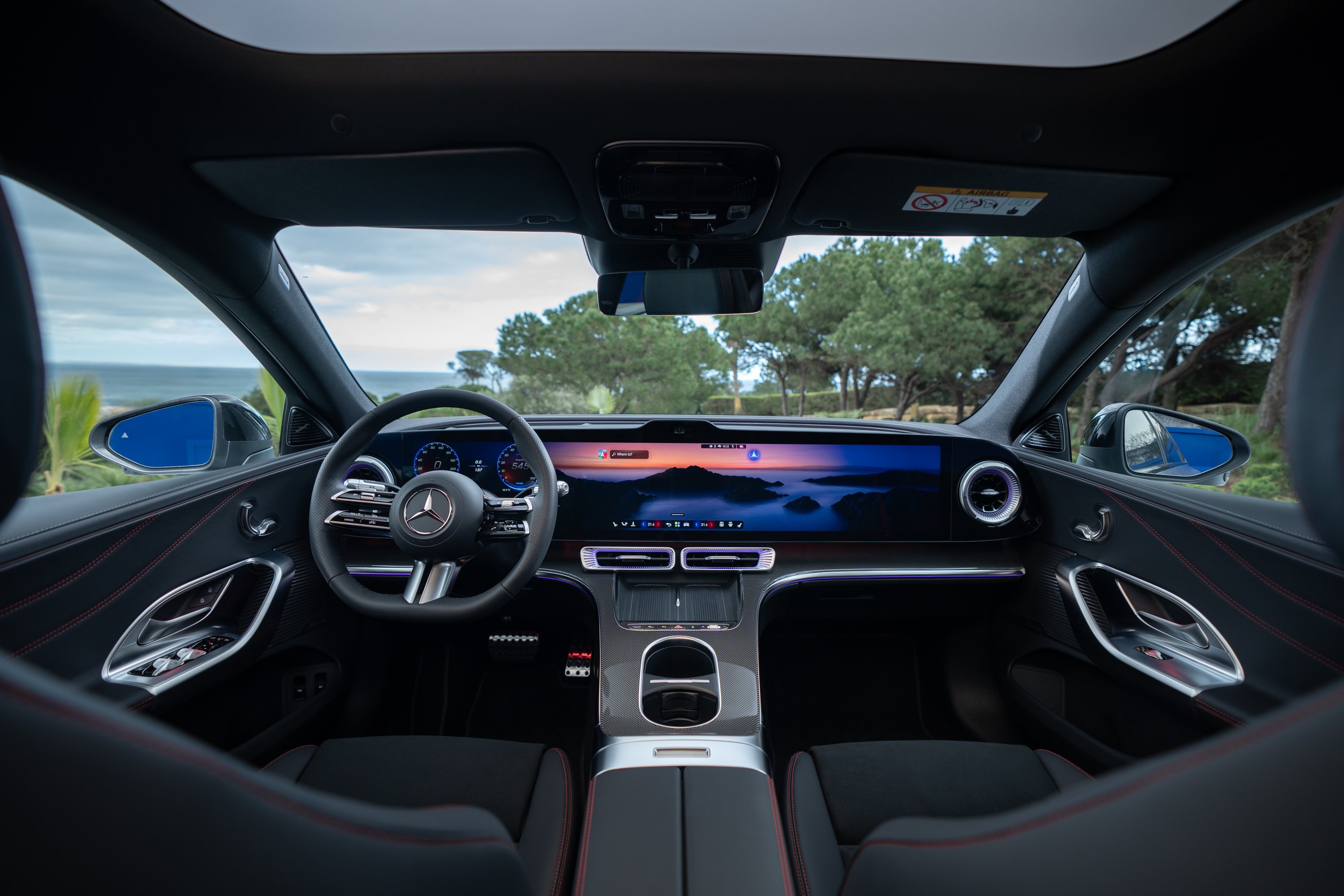 The MBUX Hyperscreen inside the new C-Class