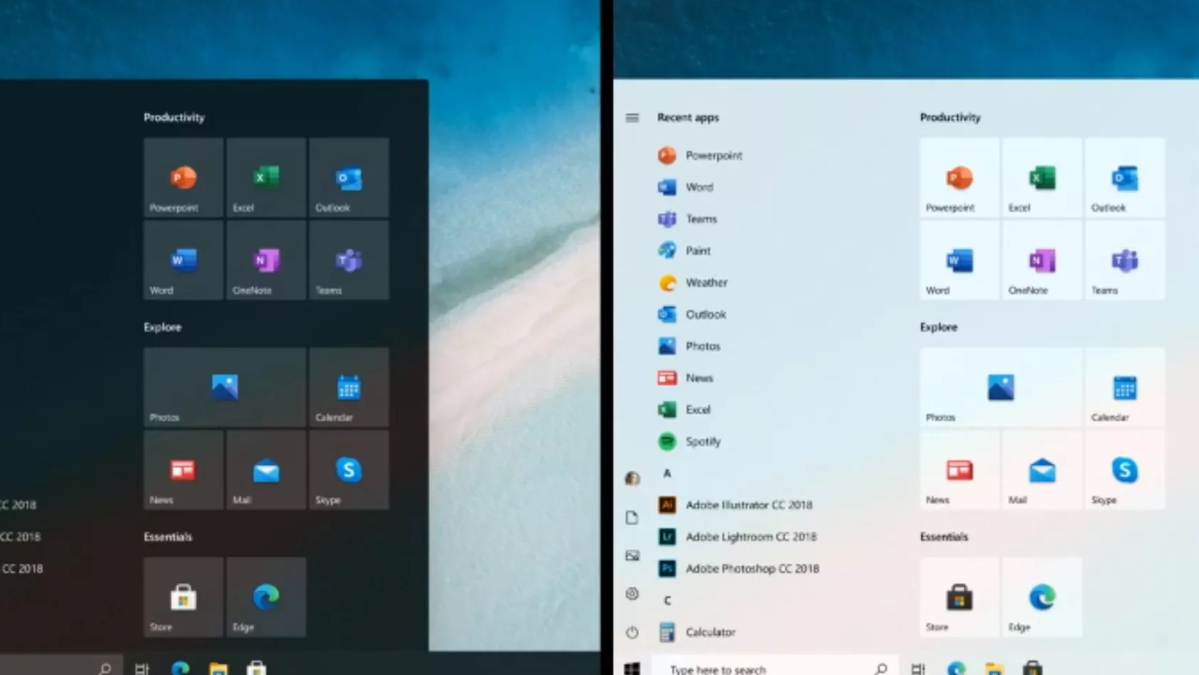 Microsoft Finally Shows Off The New Windows 10 Start Menu Techradar