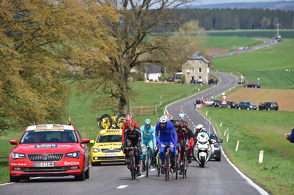 The breakaway at Liege-Bastogne-Liege