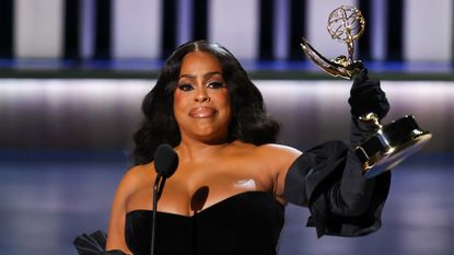 iecy Nash-Betts accepts the Outstanding Supporting Actress in a Limited or Anthology Series or Movie award for “Dahmer – Monster: The Jeffrey Dahmer Story” onstage during the 75th Primetime Emmy Awards.