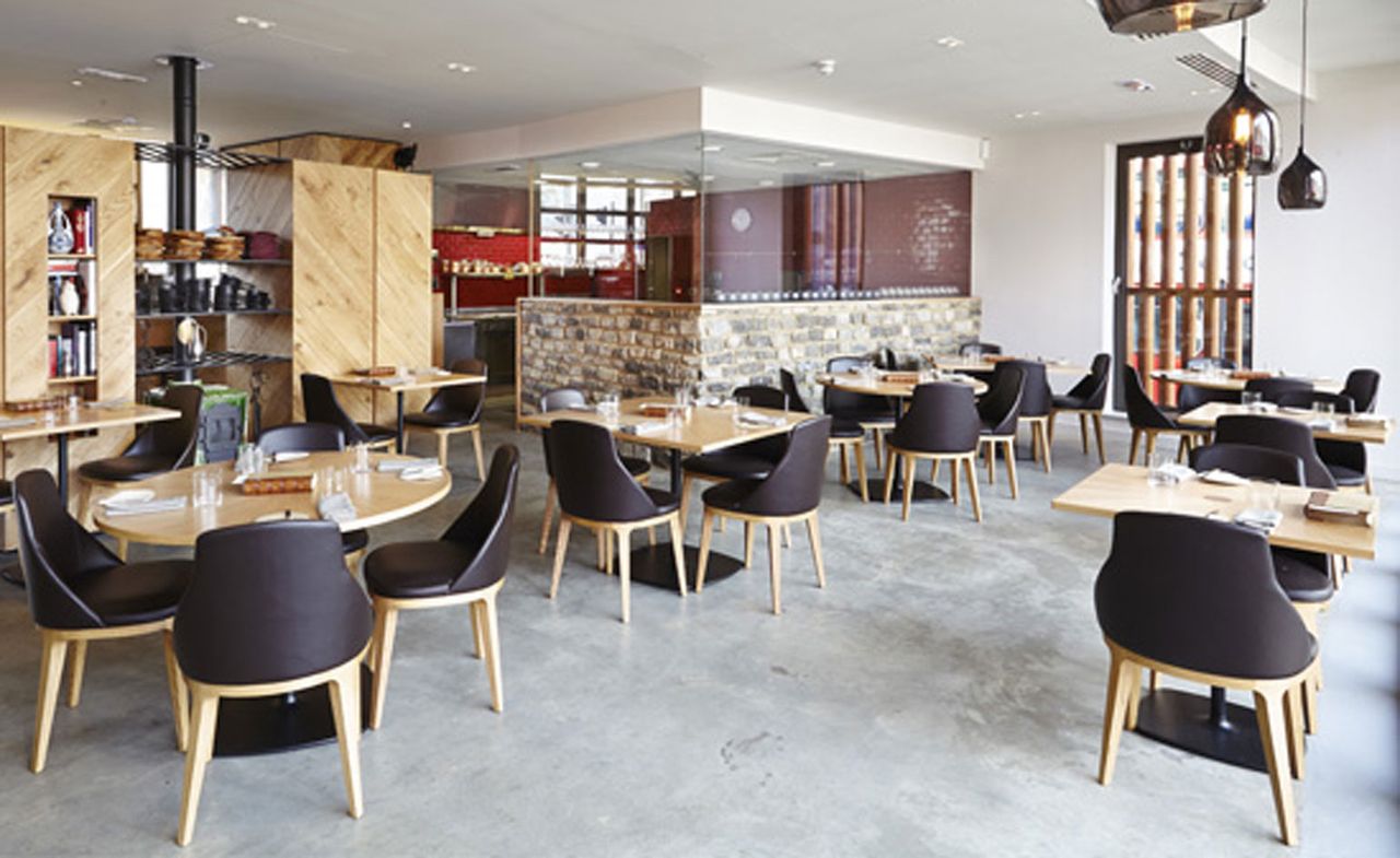 Wood-clad structure building restaurant